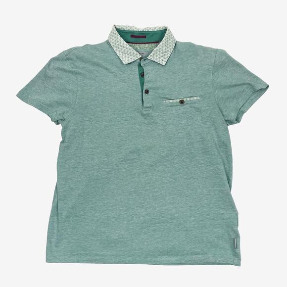 Ted Baker Delrey Polo Shirt Small Green - Picture 1 of 2